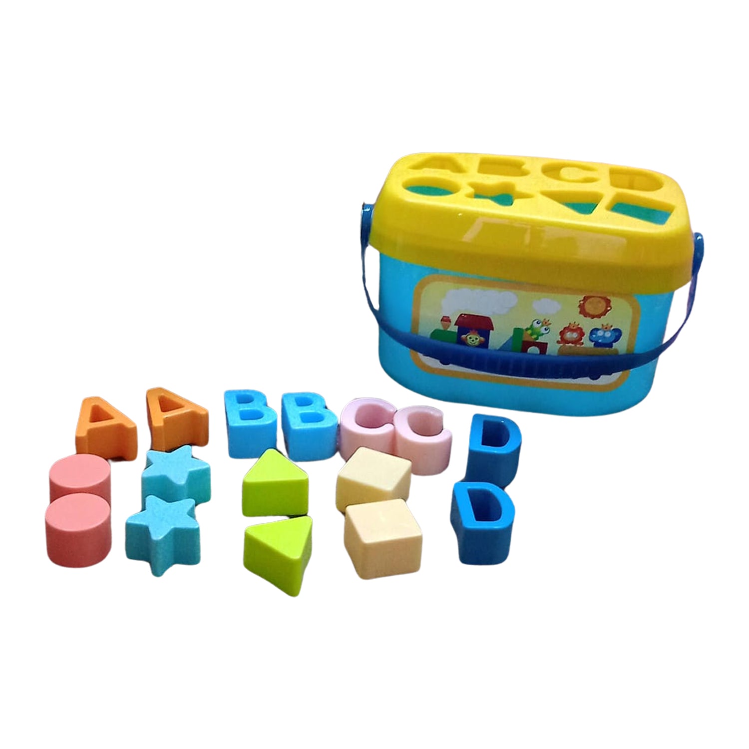 Baby First Block Set for Kids Non-Toxic Abcd Geometric Shape Sorting & Stacking Toy (1 Set) Baby First Block Set for Kids Non-Toxic Abcd Geometric Shape Sorting & Stacking Toy (1 Set)